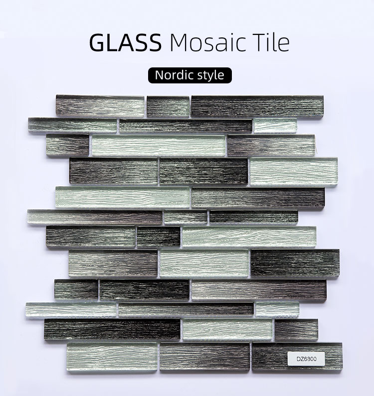 Azulejo de mosaico de vidrio brillante para salpicaduras de cocina para pared de baño