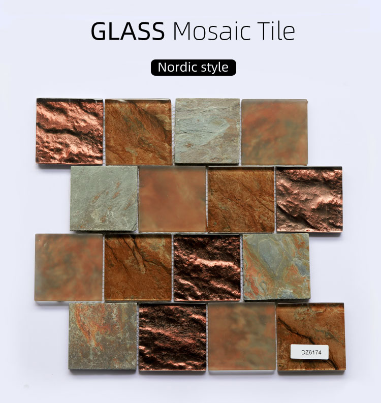 Azulejo de mosaico de piedra de cristal de nuevo diseño moderno para decoración de pared
