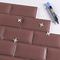 Diseño simple del color de Brown de las tejas de cerámica coloreadas mirada del pan 75 x 150m m