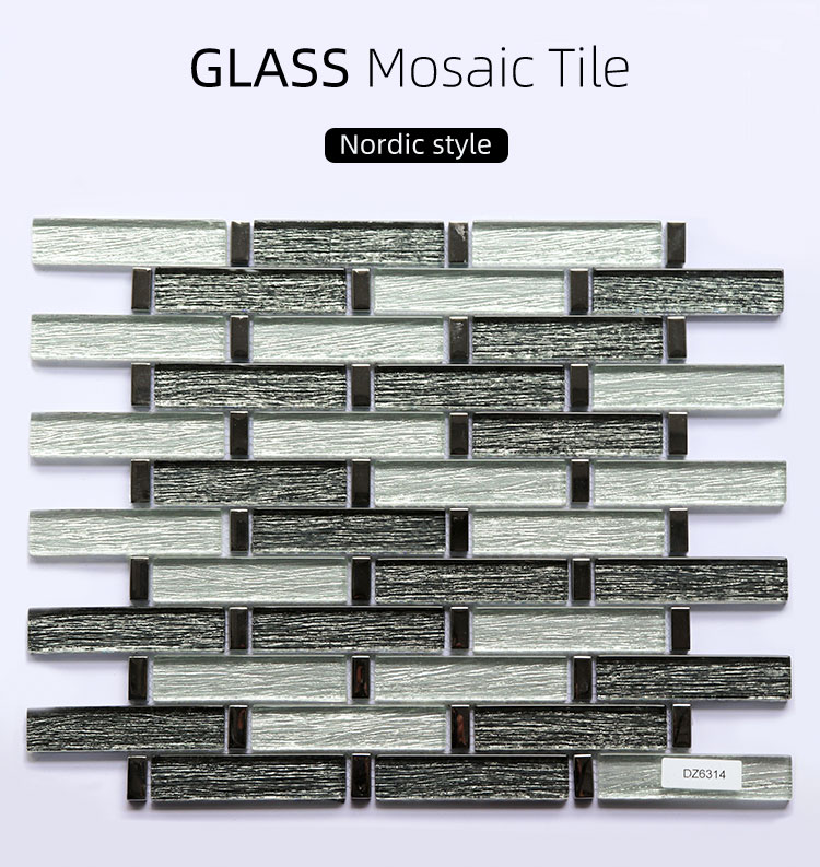 Vidrio de azulejo de mosaico de color mezclado para decoración de pared