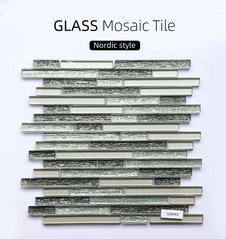 Pared de azulejos de mosaico de piedra de vidrio Super White Backspalsh de venta caliente