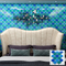 Mosaico de porcelana 295x335 mm Cocina moderna Azulejos de pared Forma de abanico