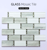 Azulejo de mosaico de espejo de vidrio con efecto de aspecto de madera de pared interior 30X30cm