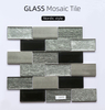 Azulejo de mosaico de vidrio brillante para decoración de paredes de baño y cocina