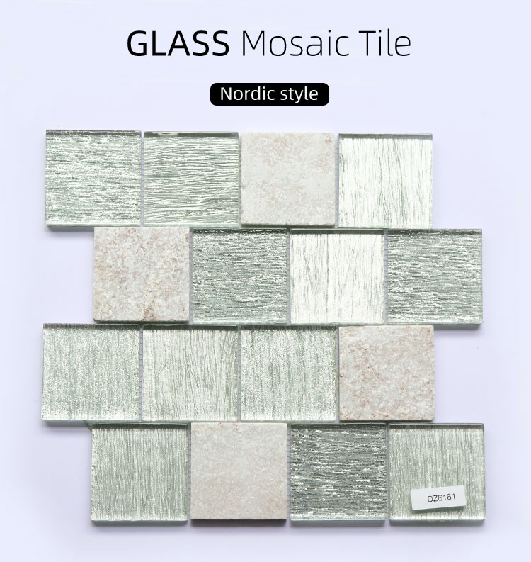 Azulejo de mosaico de material de vidrio de lujo para cocina moderna